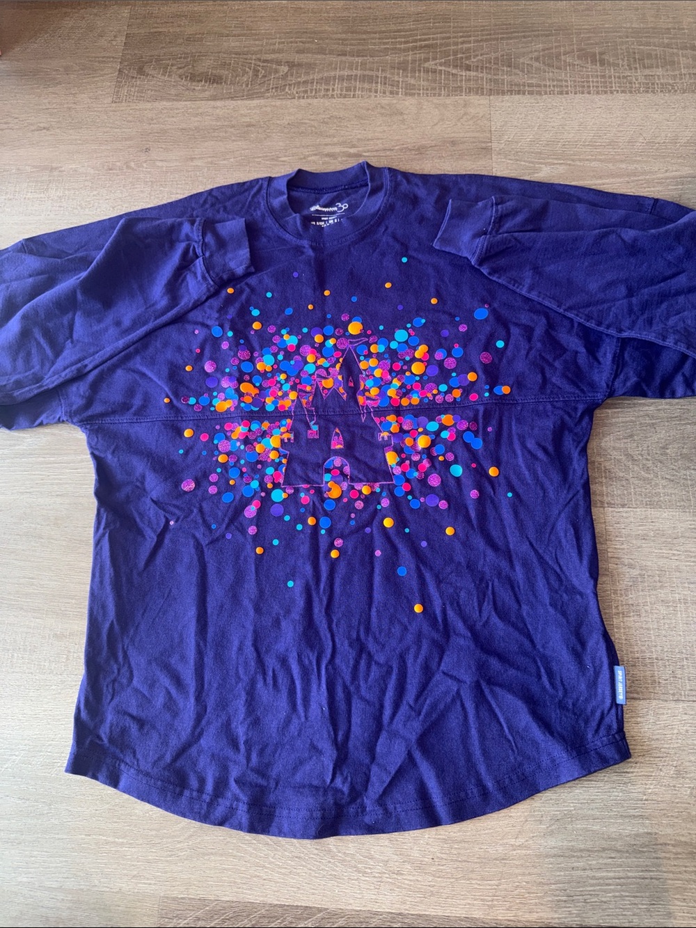 Disney Parks Purple Sparkle Castle Spirit Jersey Top Size S Like New